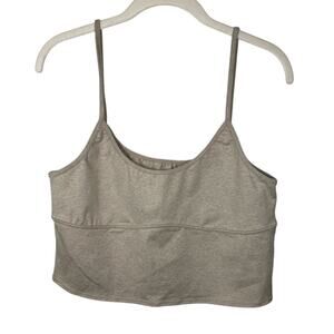 WellBeing + BeingWell Tan Cropped Athletic Tank Top Women's XL